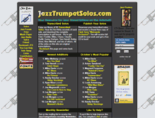 Tablet Screenshot of jazztrumpetsolos.com